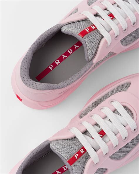 hot pink prada sneakers|prada pink platform sneakers.